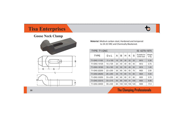 Tisa Goose Neck Clamp