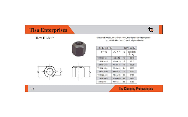 Tisa Hex Hi-Nut