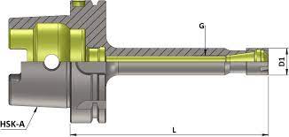 HSK-A 100 Collet Chuck ER-M Type(AD+B)