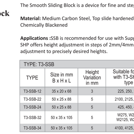 Tisa Smooth Sliding Block