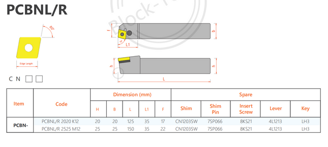 VAICO External Tool Holder PCBN